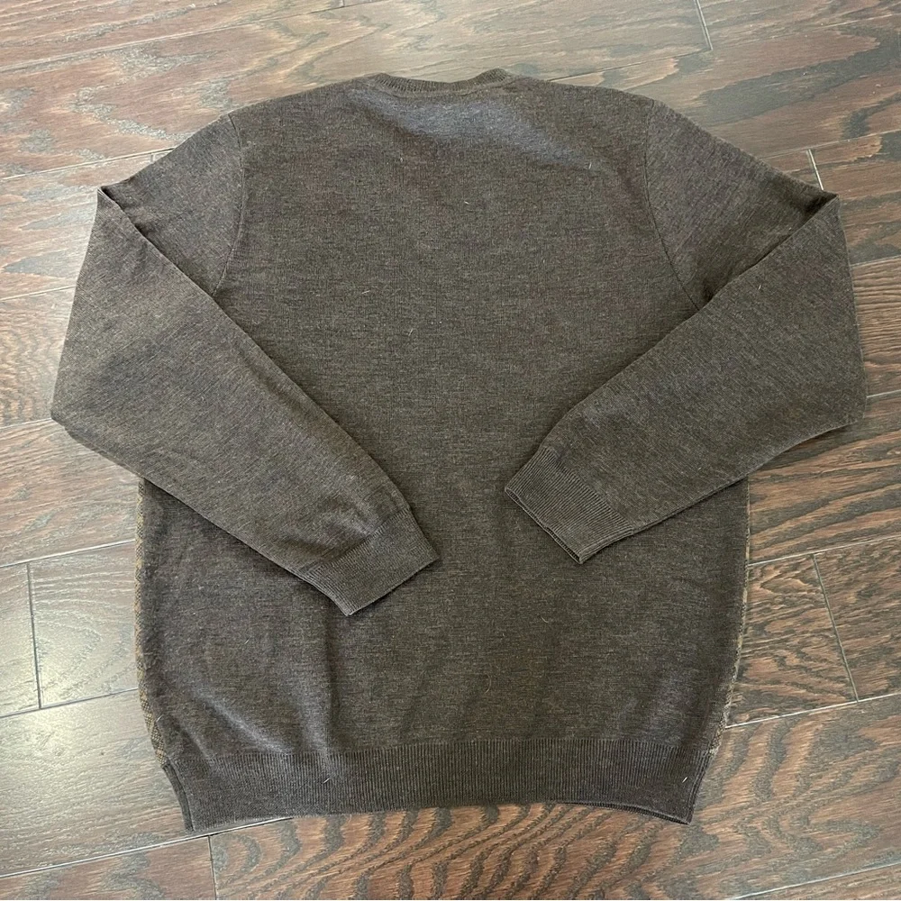 John W. Nordstrom Men 100% Wool Size Medium Merino Wool Sweater Grandpa